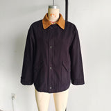 Fongt 2025 New Women's Retro Casual Clip Long-Sleeved Collage Splicing Buckle Jacket Jacket