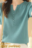 Sleeve Sweater For Women Summer New Thin Knitted Top Ladies Button Up Tops Loose Elegant Casual Clothes Sweater Mujer