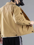 Fongt Denim Jacket Men's Spring And Autumn Korean Version Of The Loose Tide Branded Baggy Jacket Large-Size Yellow Denim Clothes