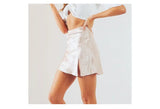 Satin Split Mini Skirt-Outfit