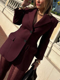2024 Spring And Autumn Fashion New Leisure Waist Solid Color Suit Coat Temperament Jacket Female-Outfit