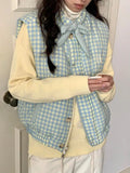 Blue Plaid Vest-Outfit