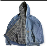 Fongt Jersey Leaf Print Zipper Hoodie Jersey Casual Loose New Coat