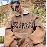 Street Style Long-sleeved Sweatshirt-Outfit