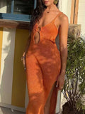 Knit Cut-Out Strappy O-Neck Midi Dress-Outfit