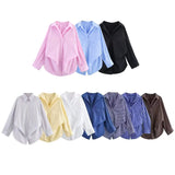 Fongt 2025 New Women's Fashion Simple Bat Sleeve Silk Shirt