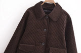 Brown Quilted Overshirt-Outfit