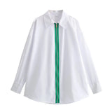 New Matching Zipper Loose Version Shirt 2617001-Outfit