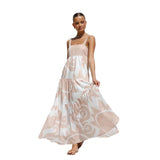 Fongt Spring And Summer New Simple Print Fashion Slip Big Skirt Dress-88105-Outfit