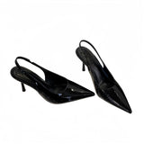 Fongt High-Heeled Shoes Sandals Women 2025 Spring And Summer New Temperament Fine Tip With Skirt Black Single Shoes