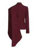 Fongt Trend Retro Ancola Infrared Set Autumn 2024 New Shawl Design Suit Collar Waist Small Suit-Outfit