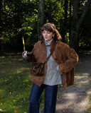 Brown Suede Overshirt-Outfit