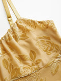 velvet floral jacquard cami top with bow