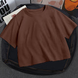 Fongt Women's Summer Solid Color Multi-Color Short Fashion T-Shirt Acceptable With A
