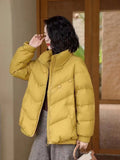 Temperament Dish Buckle Chinese Wind Down Jacket Short Cover Fart Show Thin Cover Meat Down Jacket White Duck Down Female Thick Coat Tide-Outfit