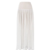 new summer long skirt, fashionable and sexy splicing hip-covering long chiffon skirt, daily casual club wear Vestidos-Outfit