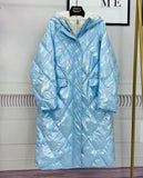 Oversize White Duck Down Hooded Womens Jackets Long Loose Bubble Coats Parka Female Warm Winter Doudoune Femme Korean