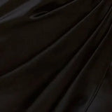 Midi Satin Dress Split Adjustable Strap Ruched Cowl Neck Asymmetrical Zipper Party Dress Elegant Sexy Woman Dresses
