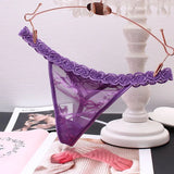 Fongt Trousers Female Lace Sexy Transparent Scarless Temptation Solid Color Trousers Hot Mesh Low-Waisted Tpants