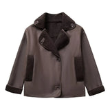 Fongt Women's Clothing Autumn And Winter New Loose Fur Warm Jacket Women's MLB Coat Cotton Clothes