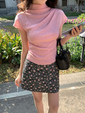 Fongt Xixi 13 Lines 2025 Spring New High Waist Half Skirt A Word Bag Hip Short Skirt 85115