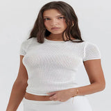 Fongt New Sexy Mesh Gauze Breathable Sports Translucent Short-Sleeved Female Jacket-Outfit