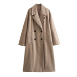 New Soft Double-Breasted Loose Coat Coat 3046269-Outfit