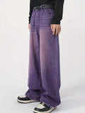 vintage upcycle baggy jeans with faded