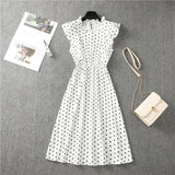 Butterfly Sleeve Ruffles Medium Long Vacation