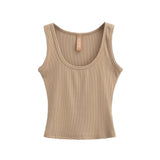 Trend Women's Wear In Summer Sexy Spicy Girls Wide-Edged Threaded Cotton Vest Slim And Slim Bottom Suspender-Outfit
