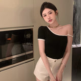 Summer Short Sleeves Camisole T-Shirt Korean Version Women's T-Shirt y2k-Outfit