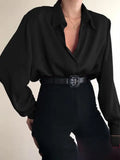 Shirts Office Lady Long Sleeve Casual