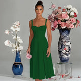 Fongt Spring And Summer New Fashion Leisure Tie To Repair The Fork With High-End Dress Woman