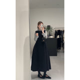 Fongt Small Fragrant Wind Wood Ear Half High Collar Bottom Shirt Folded Folded Bud Vest Skirt Set
