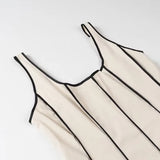 New Spring Style U-Shaped Neckline Dress With Slim Suspenders-Outfit