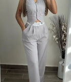 Fongt The Summer Of 2024, Cross Into Women's Wear Matching Waist Head Stitching Commuter Leisure