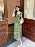 Fongt Xixi 2025 Summer New Temperament High-Waisted Dress With Joint Dress Print Pure Desire Vacation Dress Women 88331