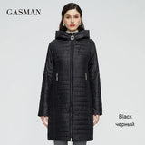 2022 new Women's spring jacket long thin cotton zipper hooded fashion parka coat women lightweight autumn jackets