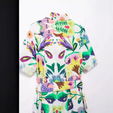 Spring Flower Printed Poplin Shirt Dress 0387064-Outfit