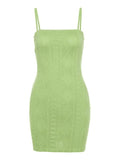 Jacquard Bodycon Slip Mini Dress-Outfit