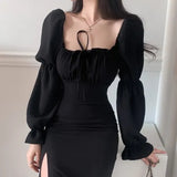 Fongt Chic Summer New Show Thin Temperament French Grandiflorum Tea Break Dress With Slit Dress-Outfit