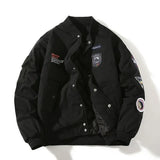 and winter thick embroidery trendy men jackets baseball uniforms couples bomber jackets casual loose jackets-Outfit