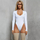 Fongt Women's Slim Undershirt T-Shirt Long Sleeved Women's Jumpsuit Summer