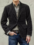 Fongt Men's Spring And Autumn Wicked Vest Pocket Splicing Design Design Jacket Solid Color Single-Clocked Vest