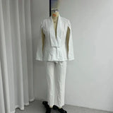 Fongt 2023 New Solid Color Senior Sense Of Temperament Gentle Wind Suit Trousers Suit Female-Outfit