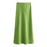 Fongt Women's Clothing INS Explosive Multi-Color Fashion Commuter Silk Stupor Feel Stubble Skirt