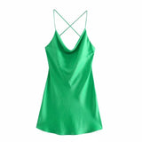 V-Neck Sleeveless Backless Sexy Mini Dresses 1028-1-Outfit