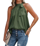 New Summer Style Bowtie Leopard Print Satin Sleeveless Vest-Outfit