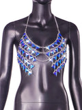 Fongt Sexy Nightclub Beach Triangle Gem Mini Vest