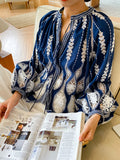 Fongt Spring New Embroidery Holiday Style French Shirt Women's Long-Sleeved Design Sense Of Shenzhen Nanyou Women's